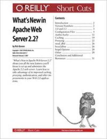 Couverture du livre « What's New in Apache Web Server 2.2? » de Rich Bowen aux éditions O Reilly