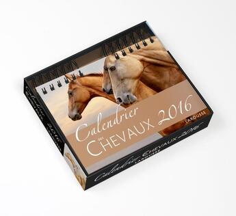 Couverture du livre « Chevaux ; calendrier (édition 2016) » de Emilie Gillet aux éditions Larousse