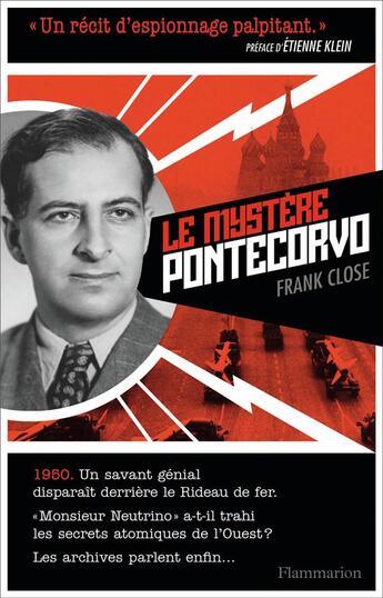 Couverture du livre « Le mystère Pontecorvo » de Frank Close aux éditions Flammarion