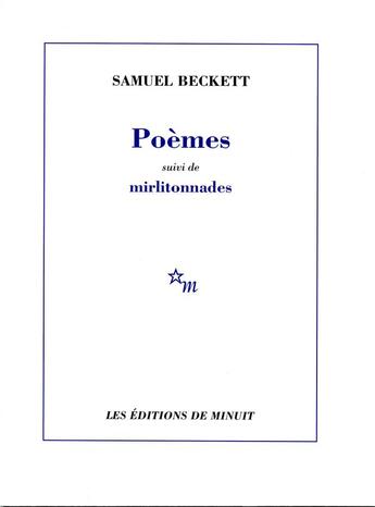 Couverture du livre « Poèmes » de Samuel Beckett aux éditions Minuit