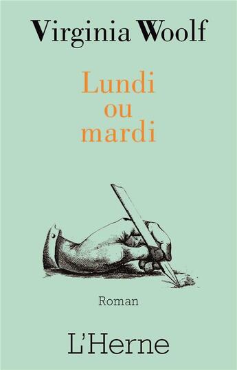 Couverture du livre « Lundi ou mardi » de Virginia Woolf aux éditions L'herne