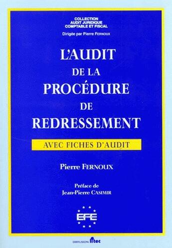 Couverture du livre « Audit procedure de redressem. » de Fernoux aux éditions Efe