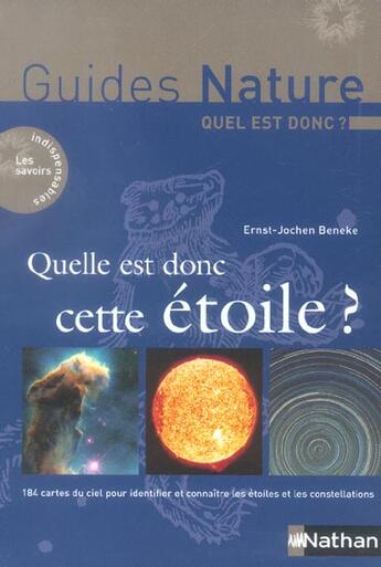 Couverture du livre « Quel est donc cette etoile ne » de Beneke Ernst-Jochen aux éditions Nathan