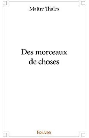 Couverture du livre « Des morceaux de choses » de Thales Maitre aux éditions Edilivre