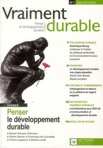 Couverture du livre « Vraiment durable t.1 ; penser le développement durable » de  aux éditions Edisens