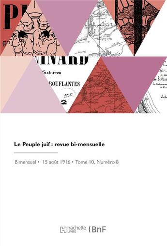 Couverture du livre « Le peuple juif : revue bi-mensuelle » de Hagani Baruch aux éditions Hachette Bnf