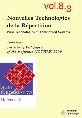 Couverture du livre « Studia informatica universalis t.8.3 ; nouvelles technologies de la réparation ; new technologies of distributed systems » de  aux éditions Hermann