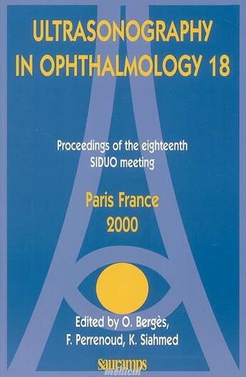 Couverture du livre « Ultrasonography in ophthalmology 18 » de Berges Olivier aux éditions Sauramps Medical