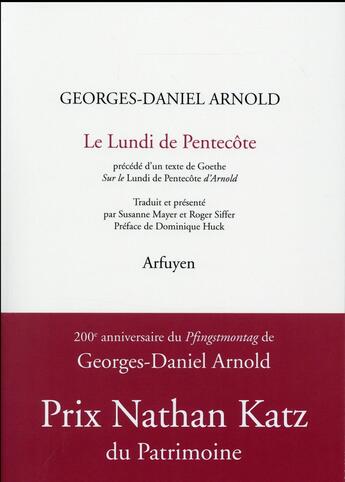 Couverture du livre « Le lundi de Pentecôte » de Georges Daniel Arnold aux éditions Arfuyen