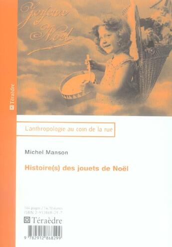 Couverture du livre « Histoire(s) des jouets de Noël » de Michel Manson aux éditions Teraedre