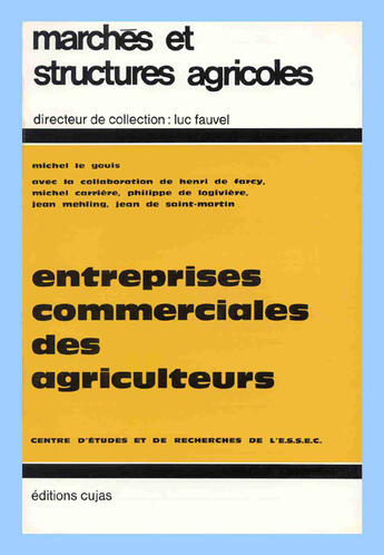 Couverture du livre « Entreprises commerciales des agriculteurs » de Michel Le Gouis aux éditions Cujas