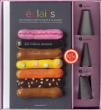 Couverture du livre « Éclairs, religieuses et petits choux à la maison ; coffret » de Marianne Magnier Moreno et Olivier Malingue aux éditions Marabout