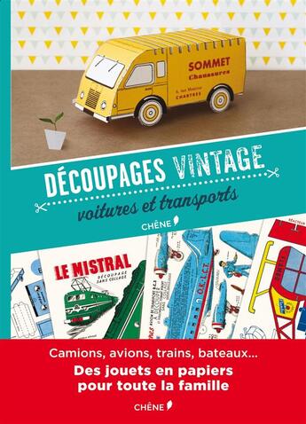 Couverture du livre « Découpages vintage ; transports » de  aux éditions Chene