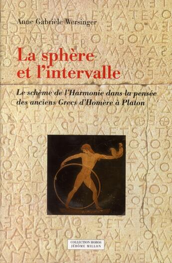 Couverture du livre « La sphère et l'intervalle ; le schème de l'harmonie » de Anne-Gabriele Wersinger aux éditions Millon