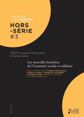 Couverture du livre « Les Nouvelles Frontieres » de Bray aux éditions Pu De Louvain