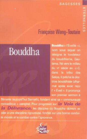 Couverture du livre « Bouddha » de Wang-Toutain F. aux éditions Medicis Entrelacs