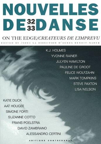 Couverture du livre « On the edge / créateurs de l'imprévu » de  aux éditions Contredanse