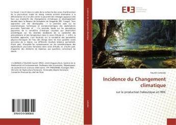 Couverture du livre « Incidence du changement climatique - sur la production halieutique en rdc » de Lokinda Faustin aux éditions Editions Universitaires Europeennes