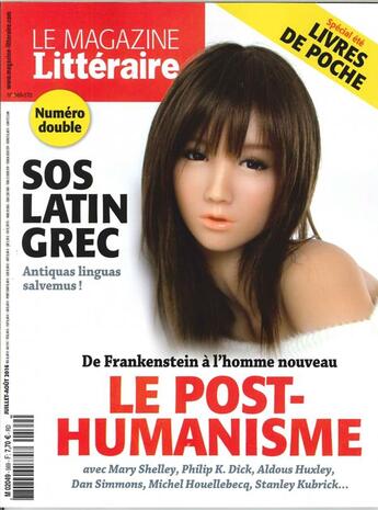 Couverture du livre « Le magazine litteraire n 569/570 le post-humanisme juillet 2016 » de  aux éditions Le Magazine Litteraire