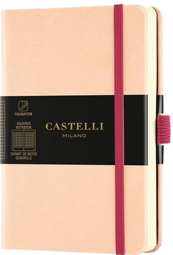 Couverture du livre « Carnet aquarela poche quadrille rose pale » de Castelli aux éditions Castelli Milano