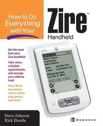 Couverture du livre « How to do everything with your zire handheld » de Dave Johnson aux éditions Mcgraw-hill Education