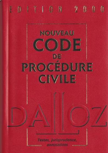 Couverture du livre « Nouveau code de procedure civile 2000 » de  aux éditions Dalloz