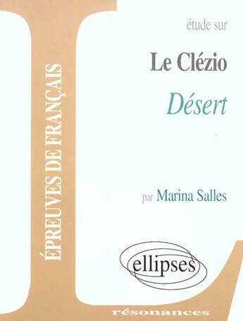 Couverture du livre « Désert » de Salles aux éditions Ellipses Marketing