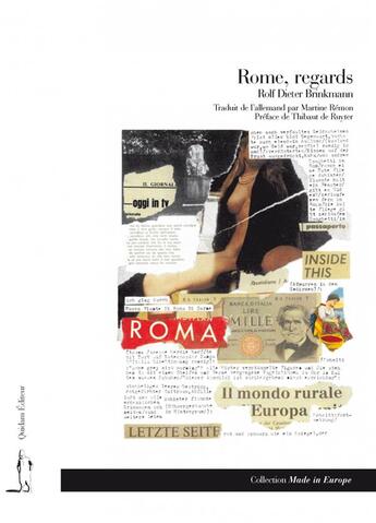 Couverture du livre « Rome, regards » de Brinkmann Rolf Diete aux éditions Quidam