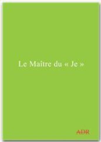 Couverture du livre « Le maître du 