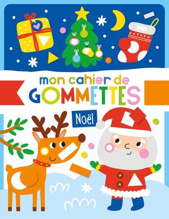 Couverture du livre « Mon cahier de gommettes - noel » de  aux éditions 1 2 3 Soleil