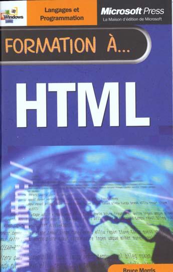 Couverture du livre « Formation A Html » de Morris aux éditions Dunod