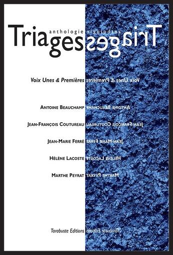 Couverture du livre « Triages anthologie vol. i (2021) » de  aux éditions Tarabuste