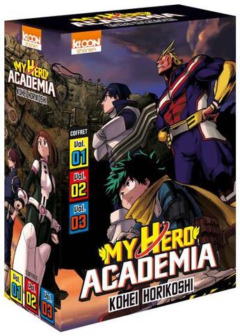 Couverture du livre « My hero Academia : coffret Intégrale Tomes 1 à 3 » de Kohei Horikoshi aux éditions Ki-oon