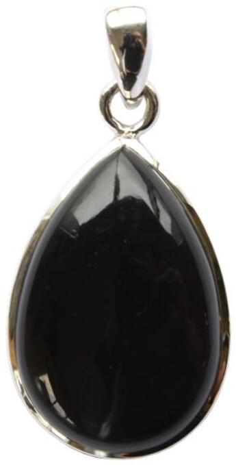 Couverture du livre « Pendentif obsidienne noire argent 925 forme goutte grand modele » de  aux éditions Dg-exodif