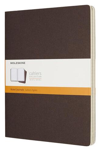 Couverture du livre « Cahier ligné très grand format cafe ; set de 3 » de  aux éditions Moleskine