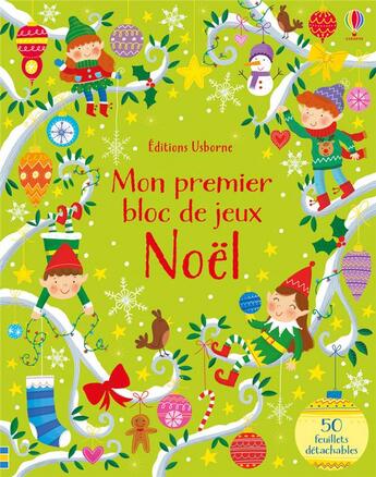 Couverture du livre « Mon premier bloc de jeux : Noël » de Kirsteen Robson et Collectif aux éditions Usborne