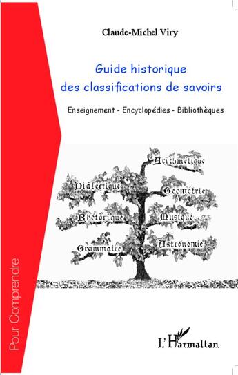 Couverture du livre « Guide historique des classifications de savoirs ; enseignements-encyclopédies-bibliothèques » de Claude-Michel Viry aux éditions L'harmattan