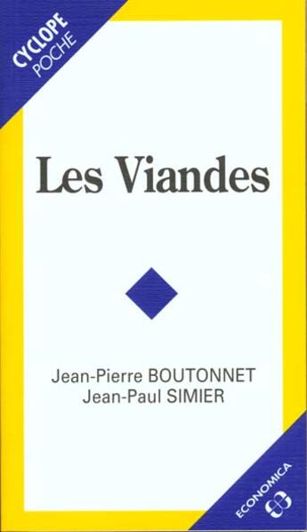 Couverture du livre « Les Viandes » de Boutonnet aux éditions Economica