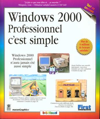 Couverture du livre « Windows 2000 professionnel, c'est simple » de Marangraphics aux éditions First Interactive