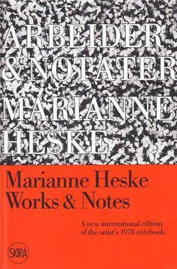 Couverture du livre « Marianne heske works and notes » de Heske aux éditions Skira