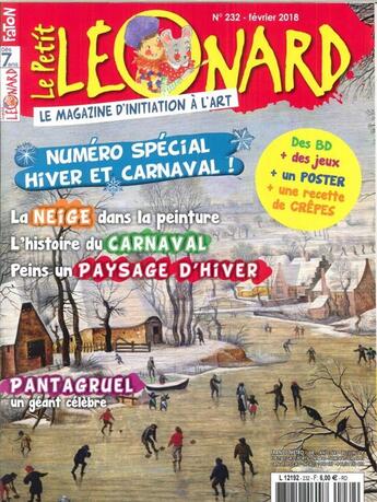 Couverture du livre « Le petit leonard n 232 hiver et carnaval fevrier 2018 » de  aux éditions Le Petit Leonard