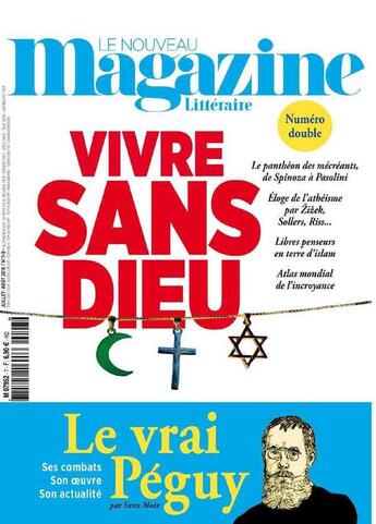 Couverture du livre « Le nouveau magazine litteraire n 7/8 vivre sans dieu - juillet/aout 2018 » de  aux éditions Le Magazine Litteraire