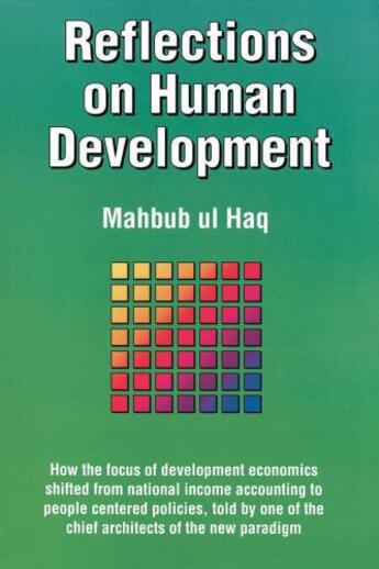 Couverture du livre « Reflections on Human Development » de Haq Mahbub Ul aux éditions Oxford University Press Usa