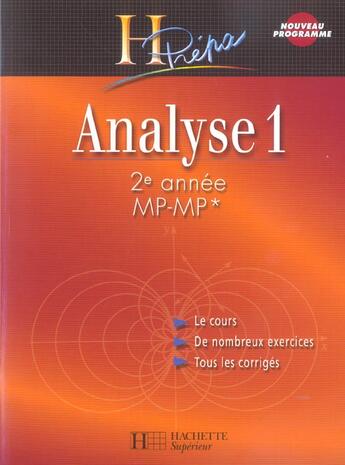 Couverture du livre « Analyse T.1 ; 2eme Annee Mp-Mp* » de I Selon et C Feuillet aux éditions Hachette Education
