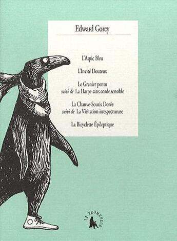 Couverture du livre « Coffret : l'aspic bleu ; l'invité douteux ; le grenier pentu ; la harpe sans corde sensible ; la chauve-souris dorée ; la visitation irrespectueuse ; la bicyclette épileptique » de Gorey Edward aux éditions Gallimard