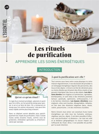 Couverture du livre « Les rituels de purification : apprendre les soins énergétiques » de Celeste Gustin aux éditions Mercileslivres