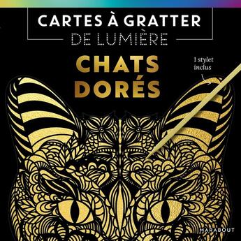 Couverture du livre « Cartes à gratter de lumière : chats dorés » de  aux éditions Marabout