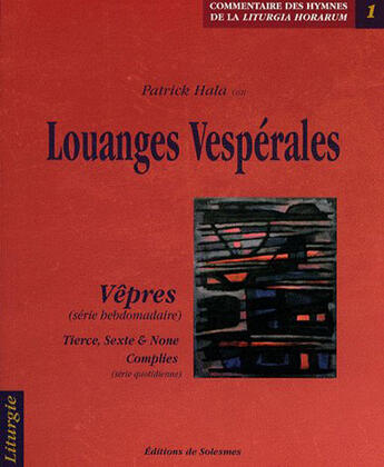 Couverture du livre « Louanges vesperales » de Patrick Hala aux éditions Solesmes