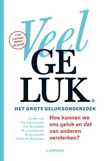 Couverture du livre « Veel geluk » de Leo Bormans aux éditions Terra - Lannoo, Uitgeverij