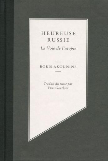 Couverture du livre « Heureuse Russie » de Boris Akunin aux éditions Louison